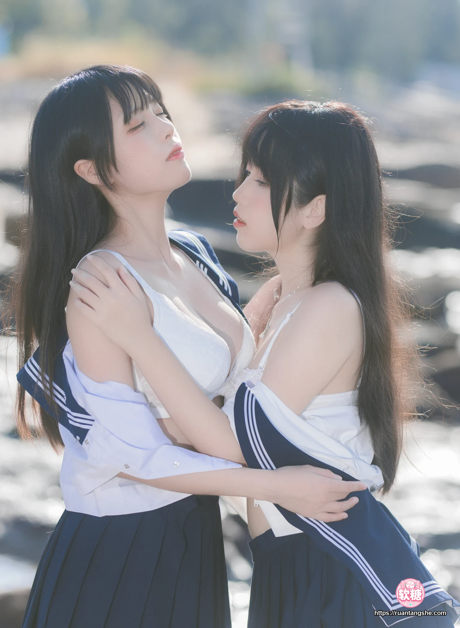 不呆猫 不呆猫 NO.043 - 水手服百合黑丝(&三無人型)