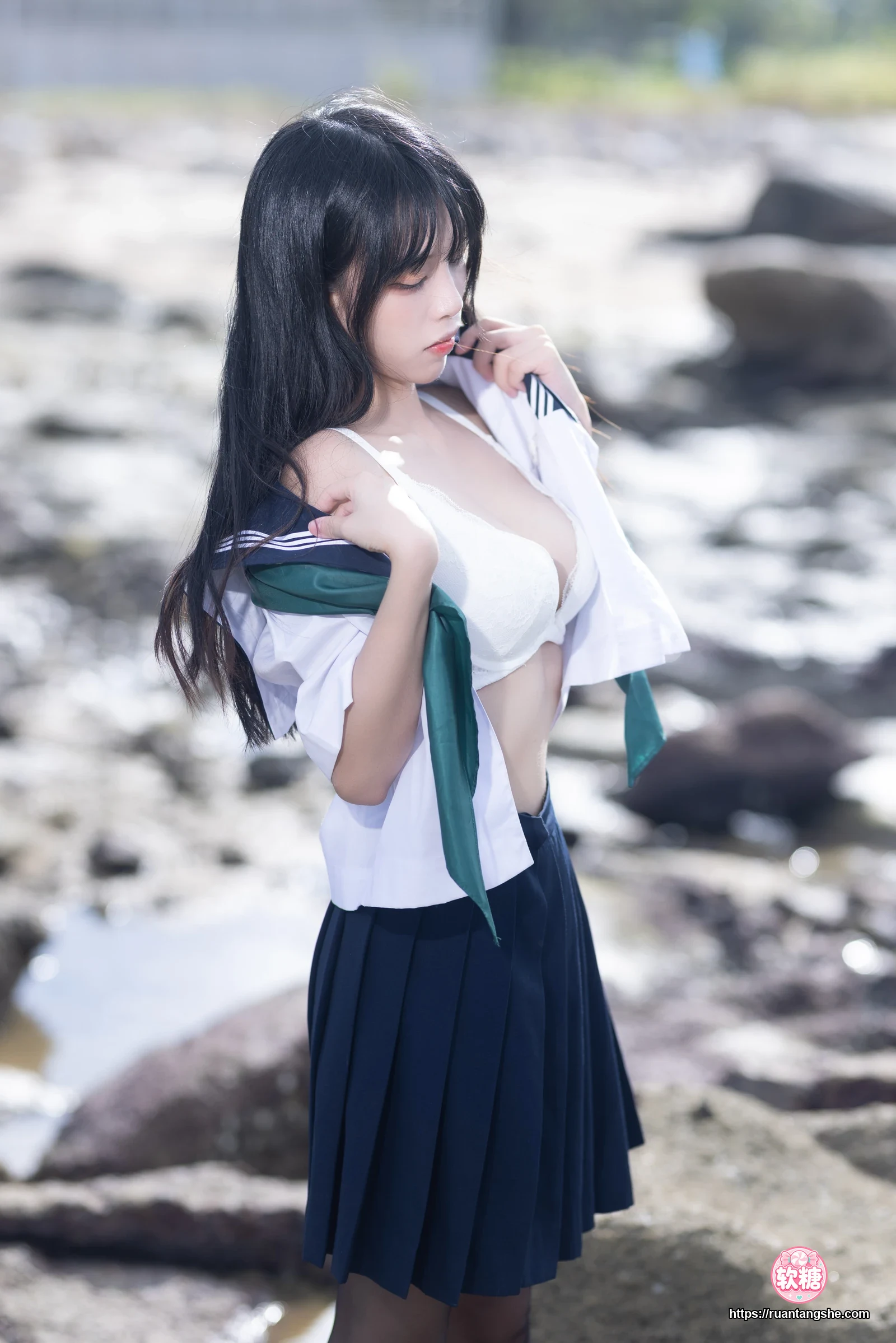 不呆猫 不呆猫 NO.043 - 水手服百合黑丝(&三無人型)
