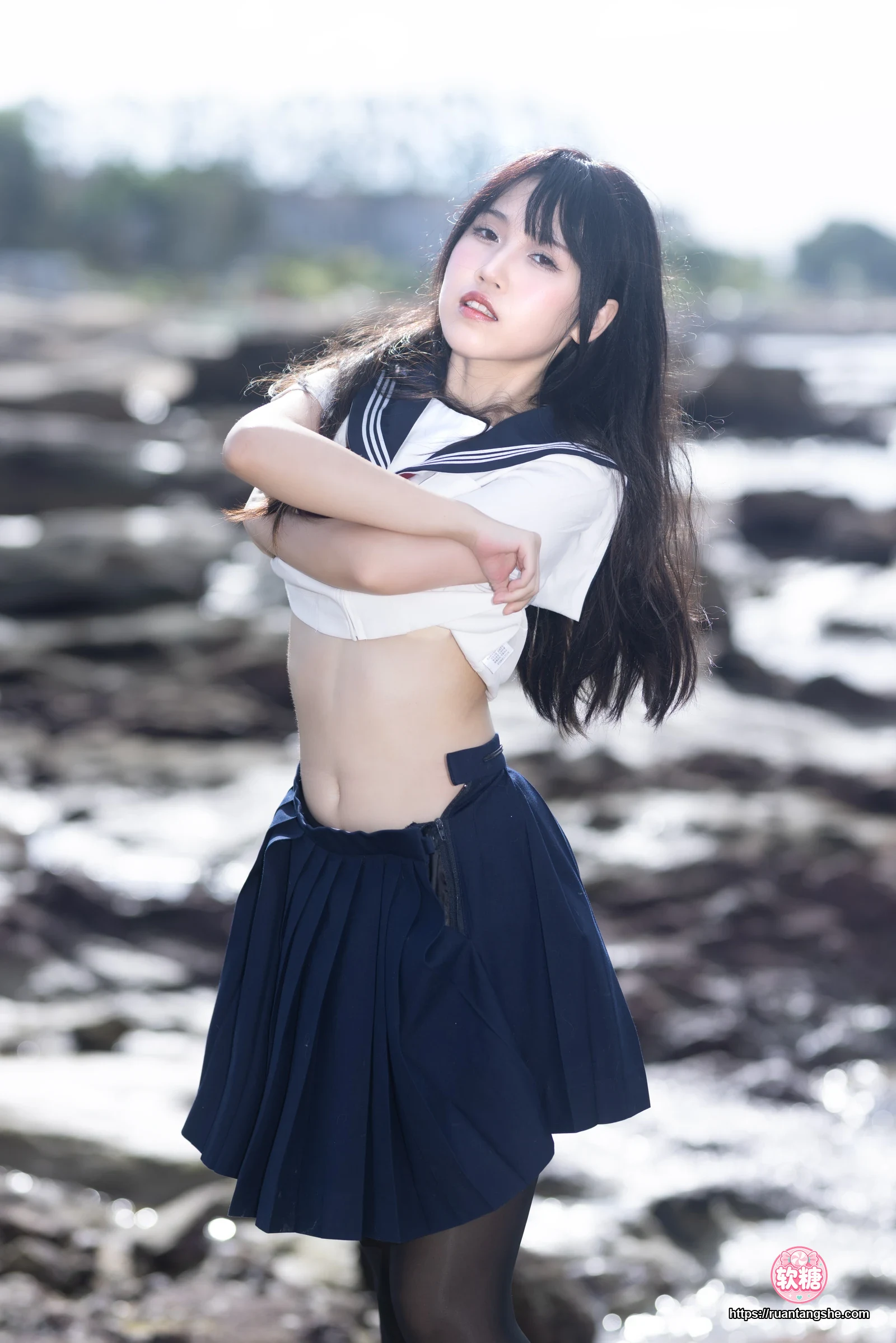 不呆猫 不呆猫 NO.043 - 水手服百合黑丝(&三無人型)
