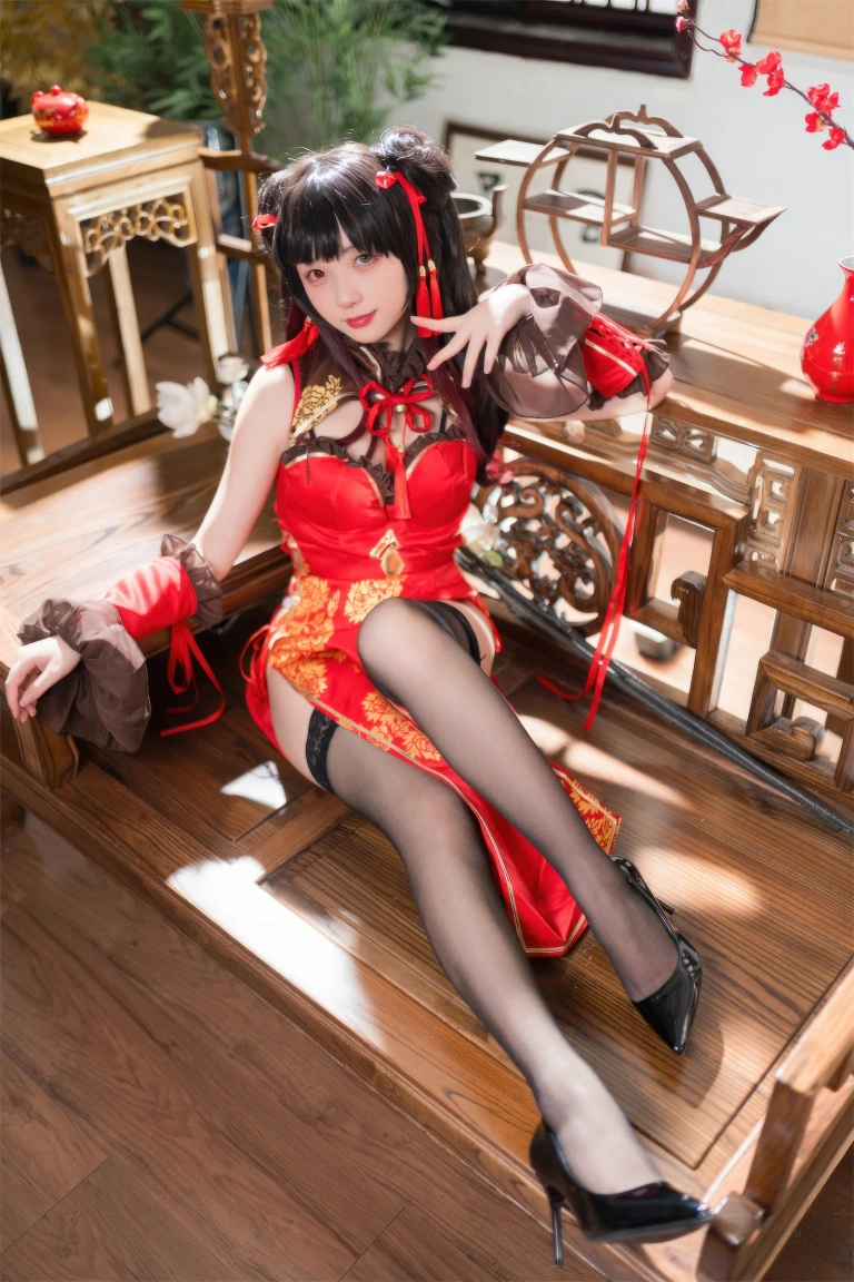 花铃《时崎狂三旗袍》写真图集 66P｜在线预览与图包下载