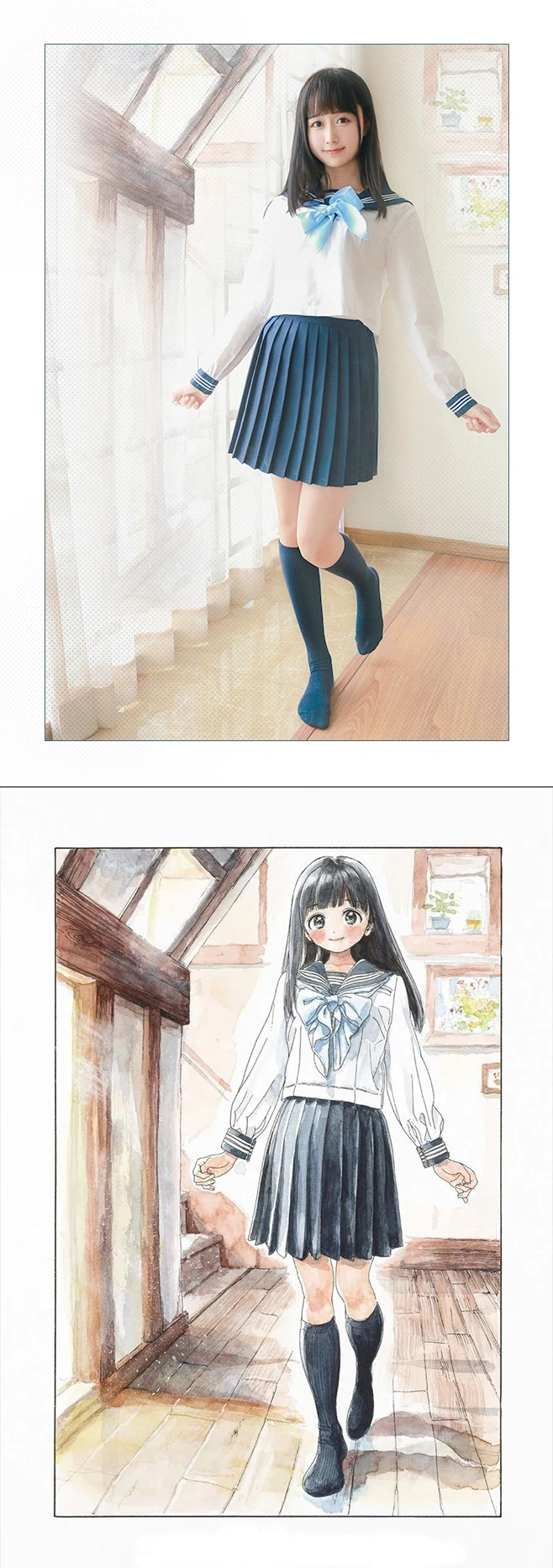 木棉棉《水手服cos大图》写真图集 27P｜在线预览与图包下载