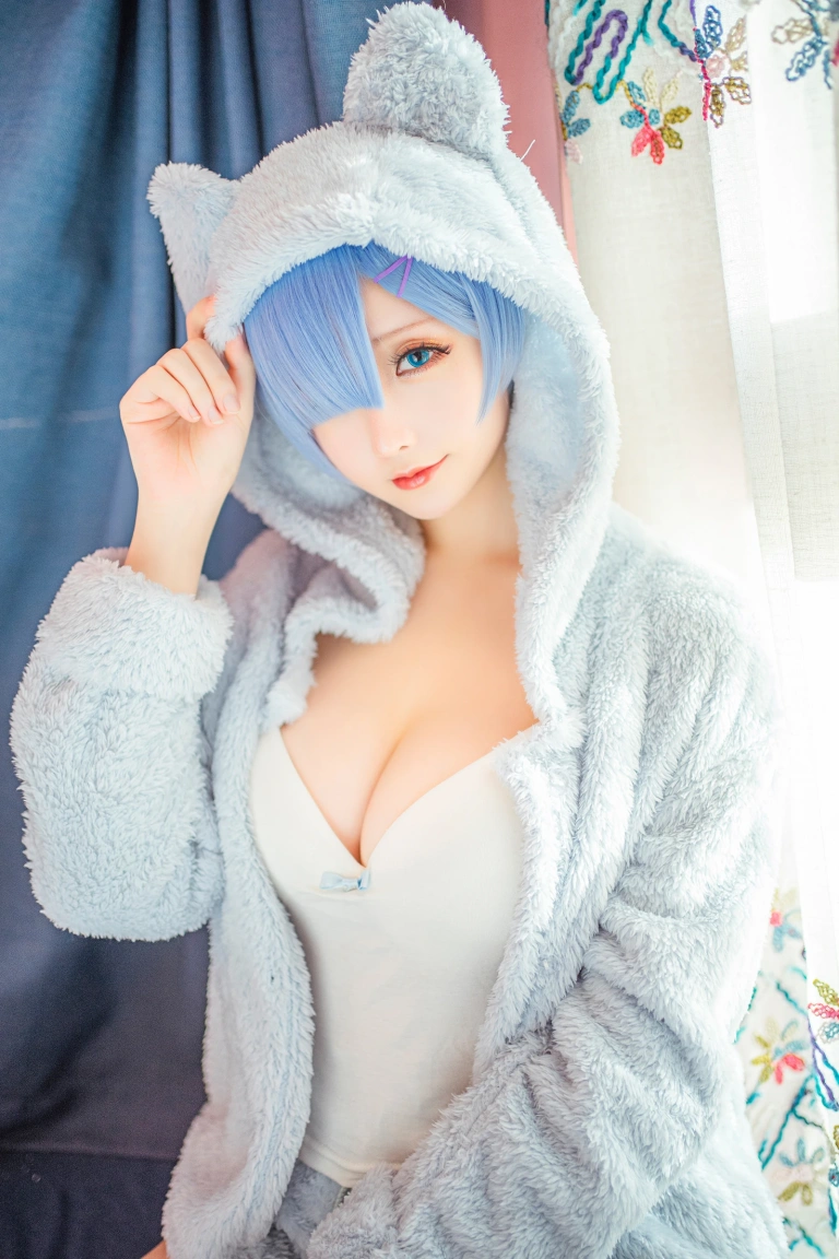 星之迟迟《蕾姆猫娘睡衣》写真图集 14P｜在线预览与图包下载