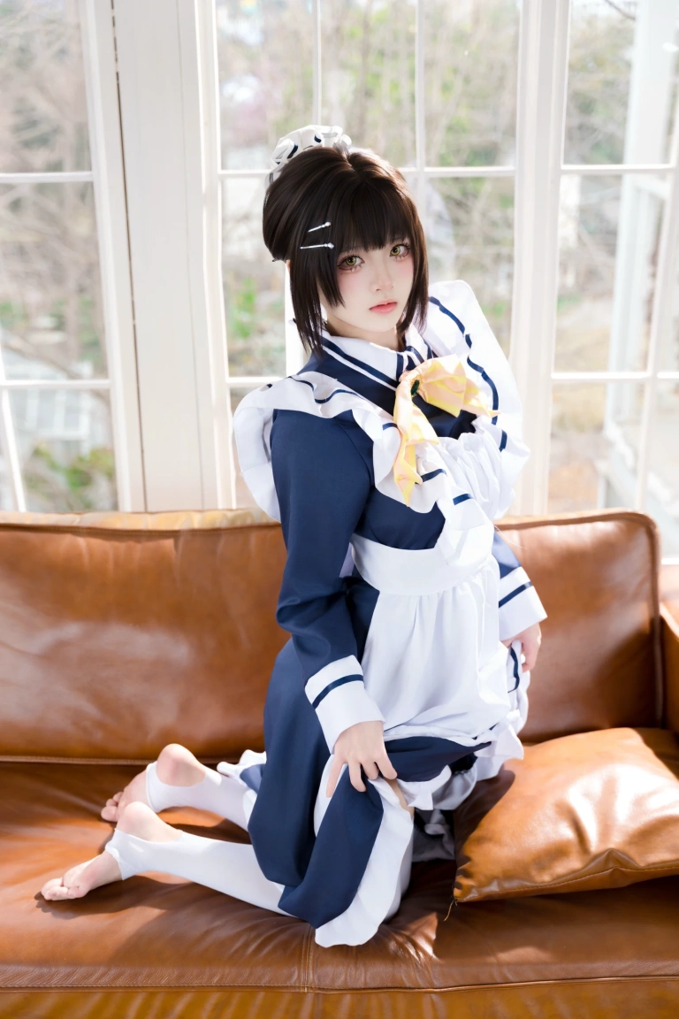 九柒喵《星光咖啡馆与死神之蝶 枣子姐女仆》写真图集 23P｜在线预览与图包下载