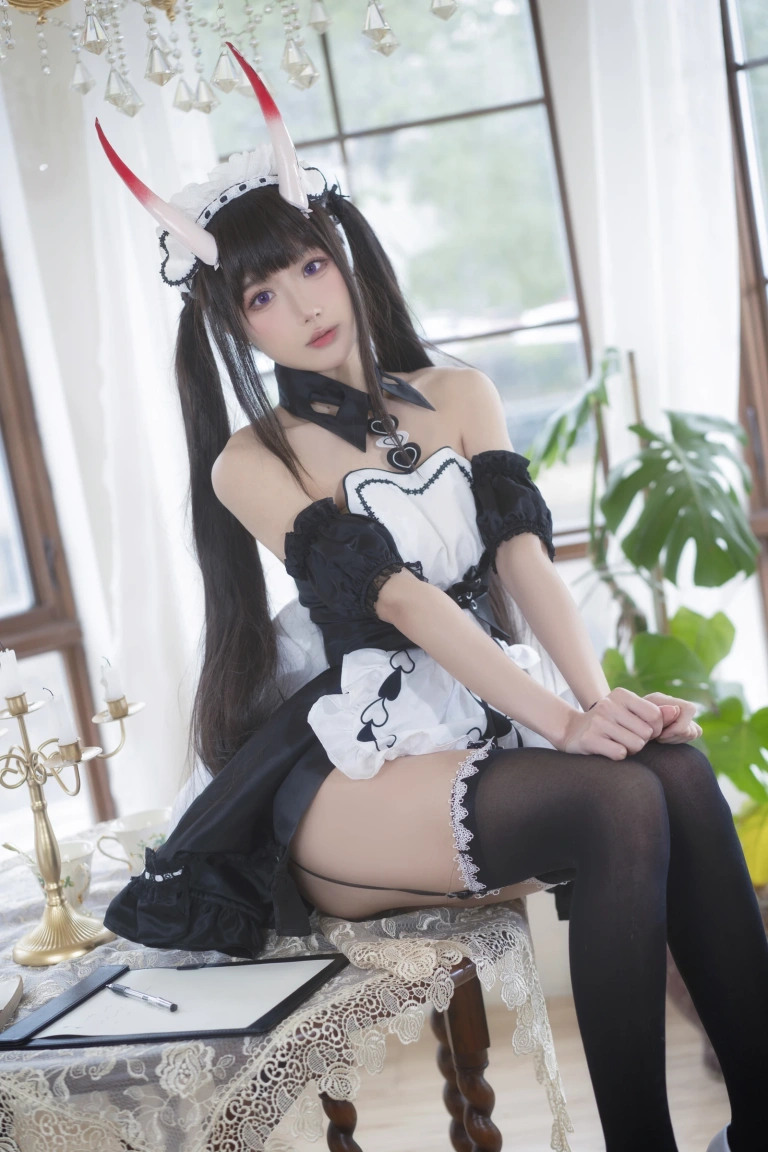 阿包也是兔娘《2022.01月舰长图包 能代女仆》写真图集 23P｜在线预览与图包下载