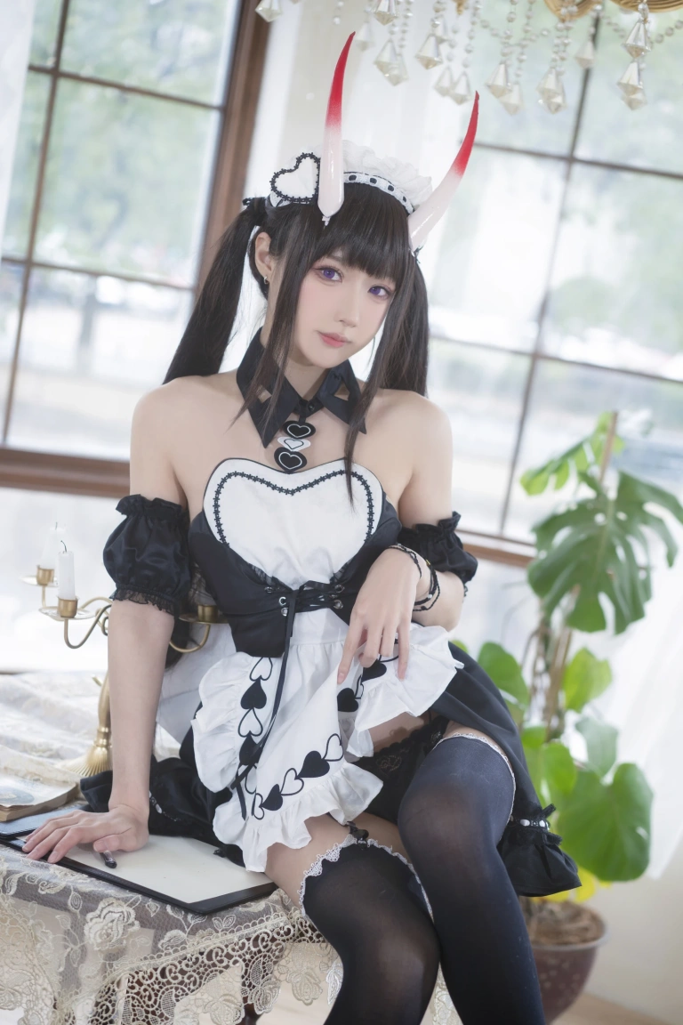 阿包也是兔娘《2022.01月舰长图包 能代女仆》写真图集 23P｜在线预览与图包下载