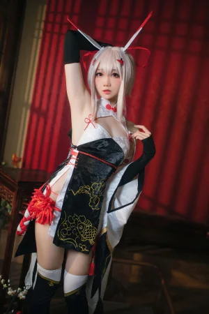 焖焖碳《碧蓝航线 绫波旗袍·新岁之鬼神》写真图集 25P｜在线预览与图包下载