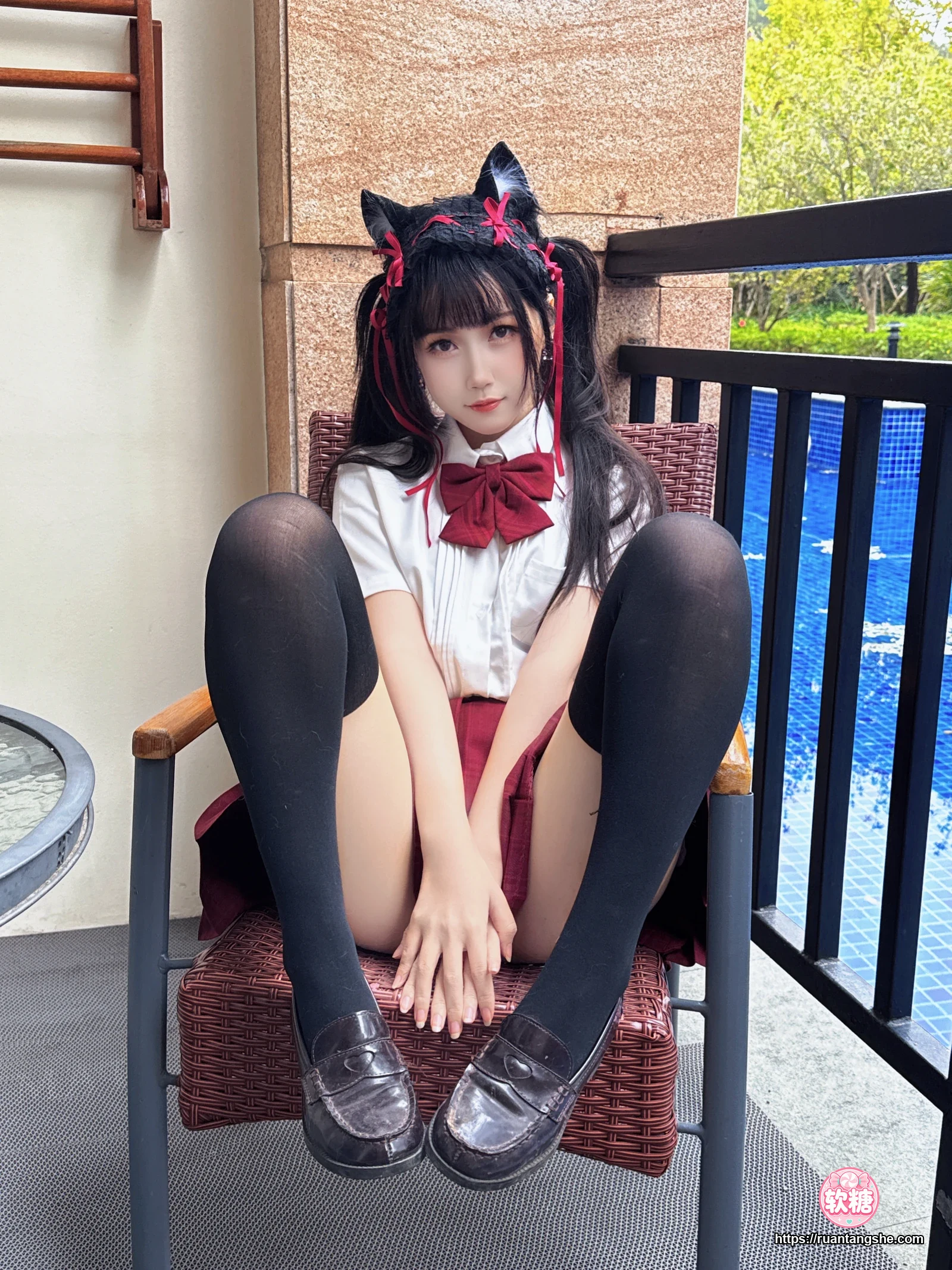 不呆猫 不呆猫 NO.049 - 温泉双马尾JK