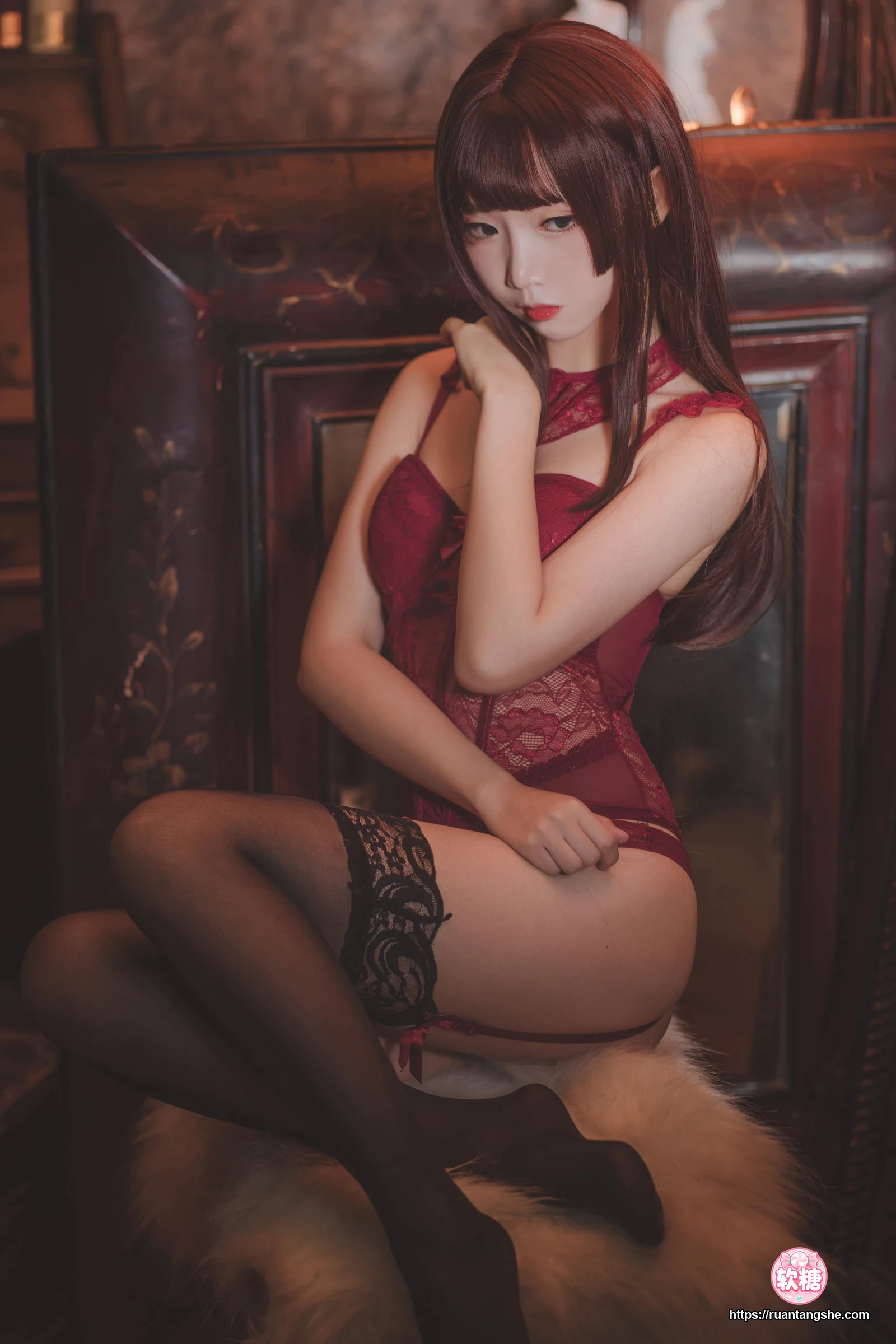 面饼仙儿 面饼仙儿 NO.051 - 脑内少女 红色束衣