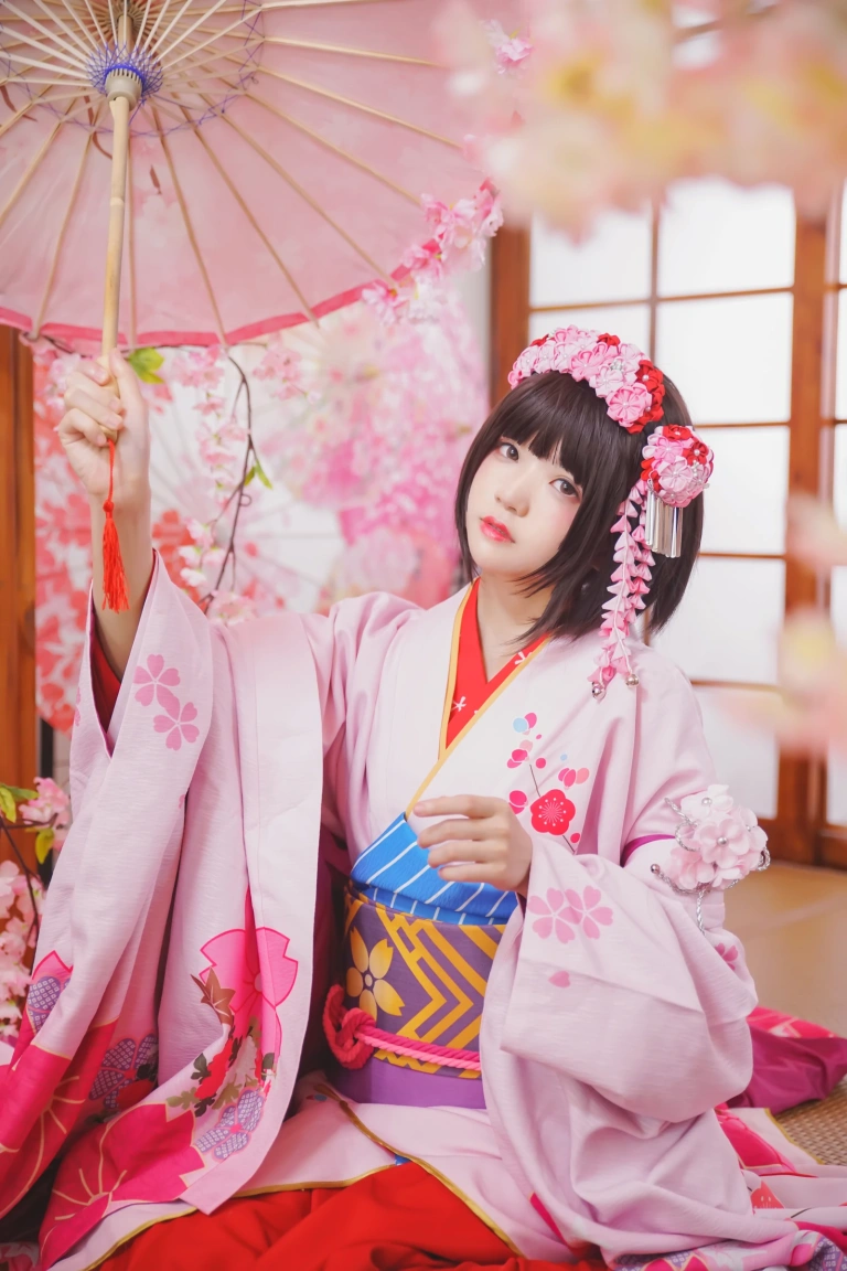 桜桃喵《加藤惠 和服》写真图集 23P｜在线预览与图包下载
