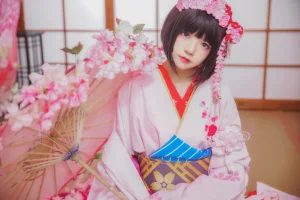 桜桃喵《加藤惠 和服》写真图集 23P｜在线预览与图包下载