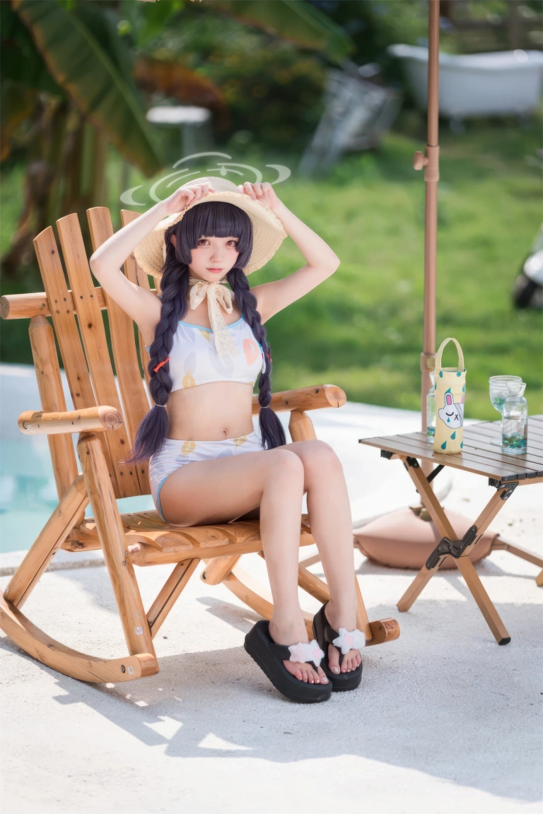 花铃《碧蓝档案 美游泳装》写真图集 41P｜在线预览与图包下载