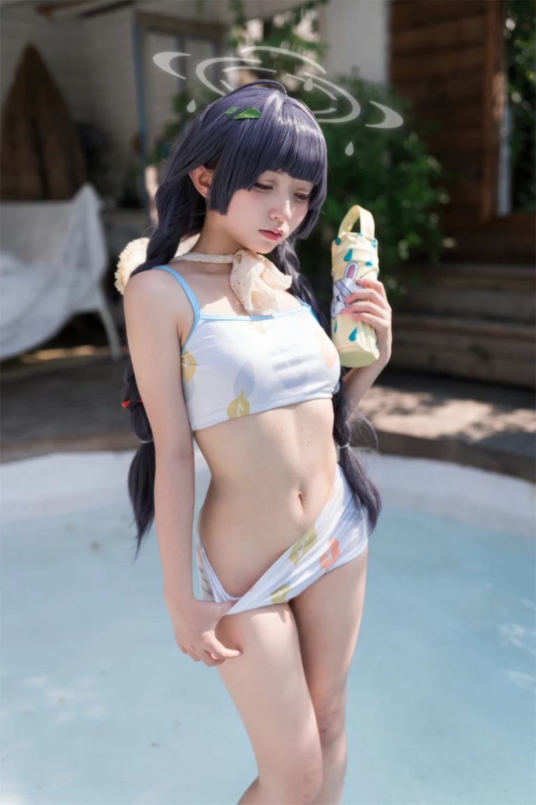 花铃《碧蓝档案 美游泳装》写真图集 41P｜在线预览与图包下载