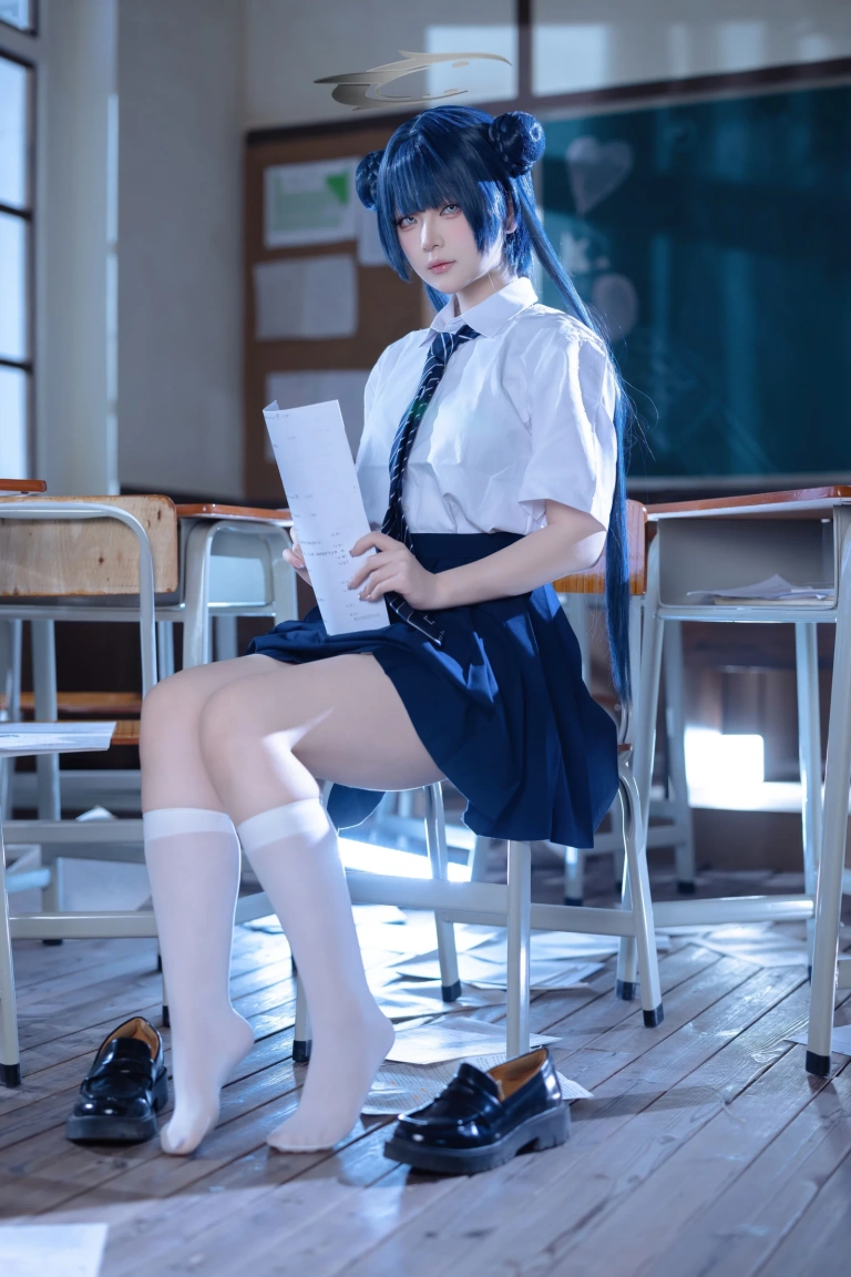 屿鱼《蔚蓝档案 妃咲JK》写真图集 61P｜在线预览与图包下载