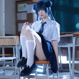屿鱼《蔚蓝档案 妃咲JK》写真图集 61P｜在线预览与图包下载
