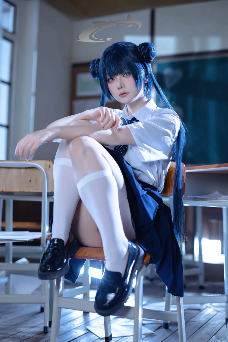 屿鱼《蔚蓝档案 妃咲JK》写真图集 61P｜在线预览与图包下载
