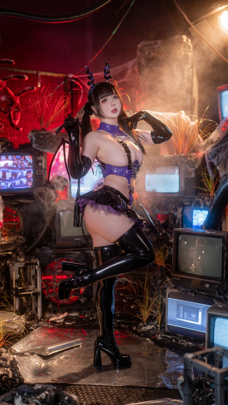 皮皮奶《赛博魅魔》写真图集 100P+1V｜在线预览与图包下载