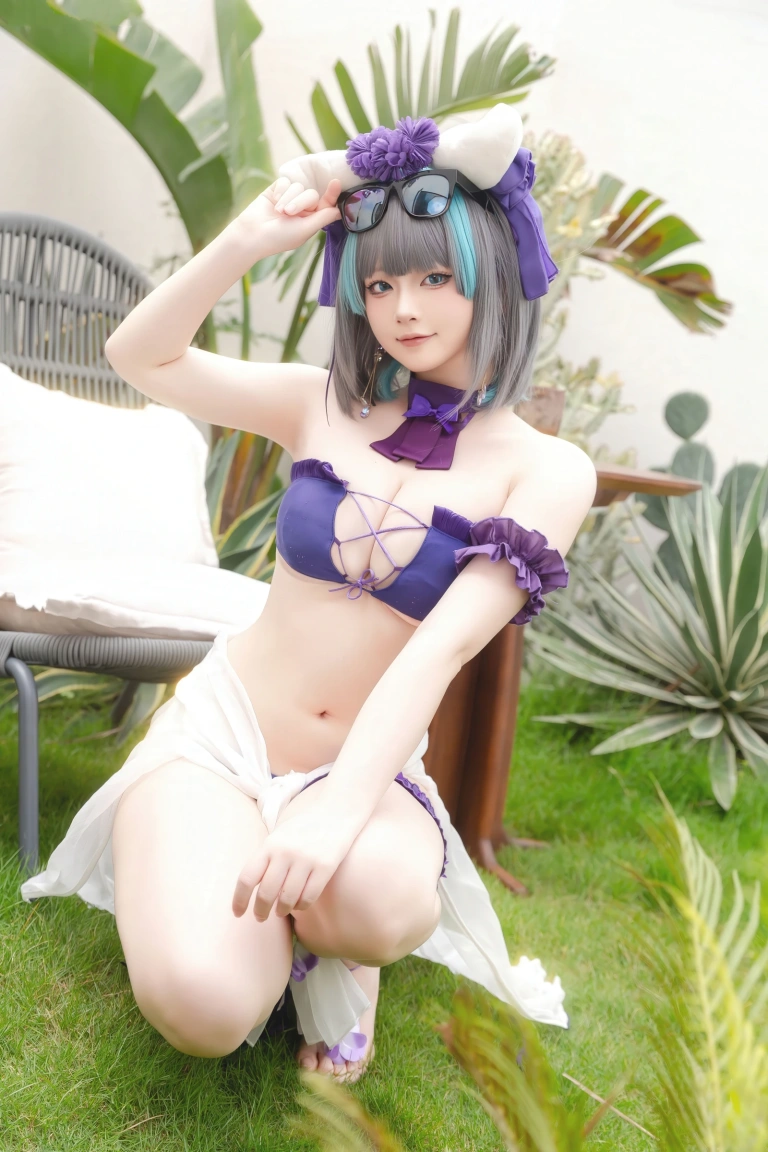 屿鱼《柴郡泳装》写真图集 29P｜在线预览与图包下载