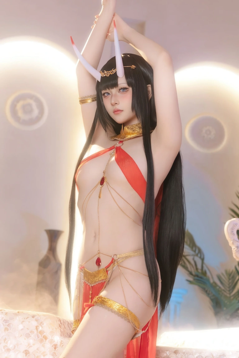屿鱼《碧蓝航线 能代 赤纱浴影》写真图集 80P｜在线预览与图包下载