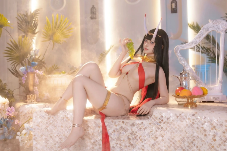 屿鱼《碧蓝航线 能代 赤纱浴影》写真图集 80P｜在线预览与图包下载