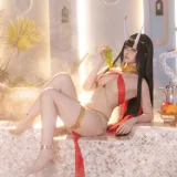 屿鱼《碧蓝航线 能代 赤纱浴影》写真图集 80P｜在线预览与图包下载