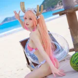 阿包也是兔娘《10月舰长图 龙女仆泳装》写真图集 23P｜在线预览与图包下载