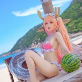 阿包也是兔娘《10月舰长图 龙女仆泳装》写真图集 23P｜在线预览与图包下载