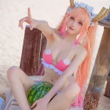 阿包也是兔娘《10月舰长图 龙女仆泳装》写真图集 23P｜在线预览与图包下载