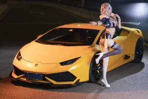 周叽是可爱兔兔《玛修赛车》写真图集 21P｜在线预览与图包下载