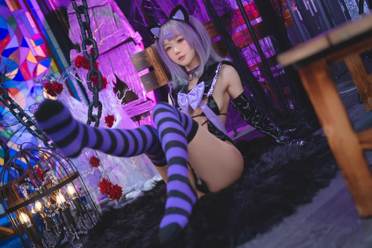 阿包也是兔娘《黑猫猫》写真图集 44P｜在线预览与图包下载
