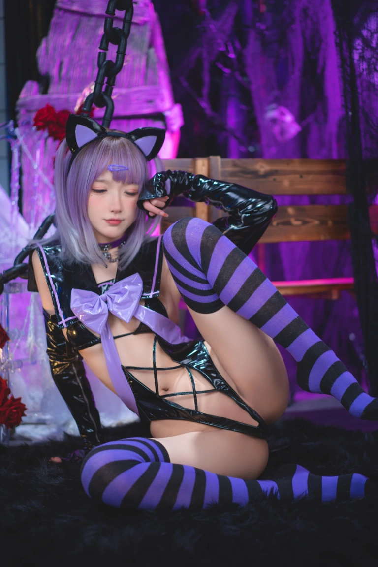 阿包也是兔娘《黑猫猫》写真图集 44P｜在线预览与图包下载
