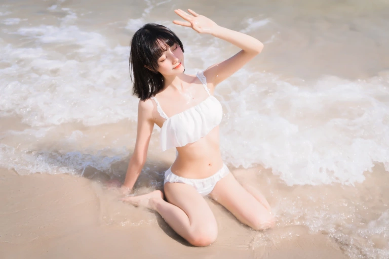 木棉棉《焦糖白》写真图集 38P｜在线预览与图包下载