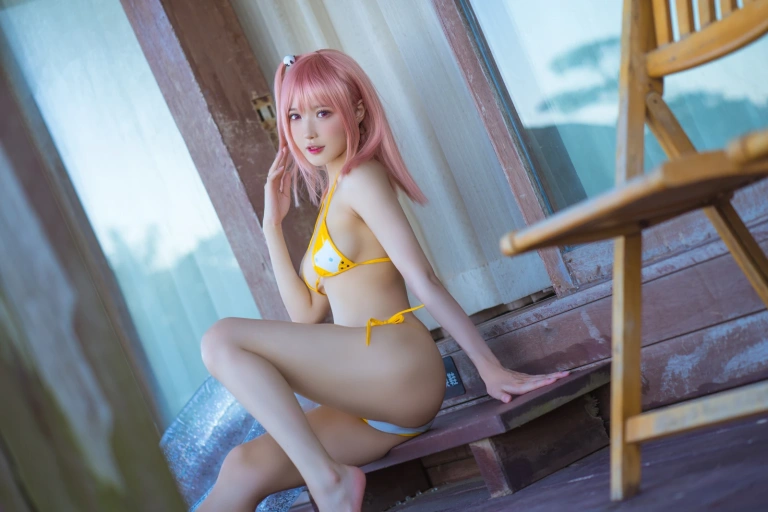阿包也是兔娘《生或死联动碧蓝航线 穗香泳装》写真图集 29P｜在线预览与图包下载