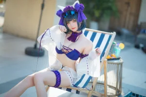 瓜希酱《柴郡泳装》写真图集 32P｜在线预览与图包下载