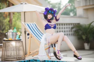 瓜希酱《柴郡泳装》写真图集 32P｜在线预览与图包下载