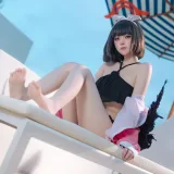 屿鱼《蔚蓝档案 静山真白泳装》写真图集 30P｜在线预览与图包下载