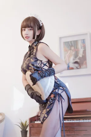 过期米线线喵《黑色旗袍》写真图集 43P｜在线预览与图包下载