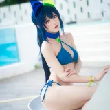 阿包也是兔娘《花园泳装》写真图集 35P｜在线预览与图包下载