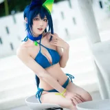 阿包也是兔娘《花园泳装》写真图集 35P｜在线预览与图包下载