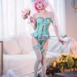 阿包也是兔娘《梦梦 婚纱内衣》写真图集 33P｜在线预览与图包下载