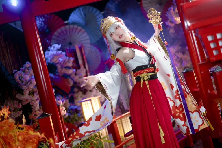 阿包也是兔娘《樱境物语 巫女浴池》写真图集 58P+1V｜在线预览与图包下载