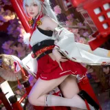 阿包也是兔娘《樱境物语 巫女浴池》写真图集 58P+1V｜在线预览与图包下载