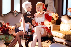 面饼仙儿《Claudius x Kyrielight Maid（半半子&面饼仙儿）》写真图集 22P｜在线预览与图包下载