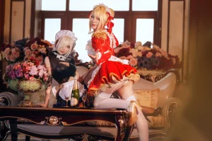 面饼仙儿《Claudius x Kyrielight Maid（半半子&面饼仙儿）》写真图集 22P｜在线预览与图包下载