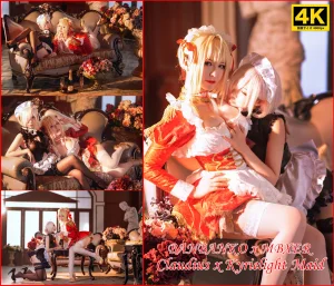 面饼仙儿《Claudius x Kyrielight Maid（半半子&面饼仙儿）》写真图集 22P｜在线预览与图包下载