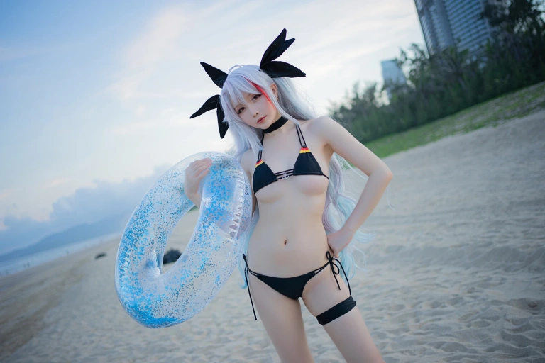 星之迟迟《《鸣夏》 欧根》写真图集 10P｜在线预览与图包下载