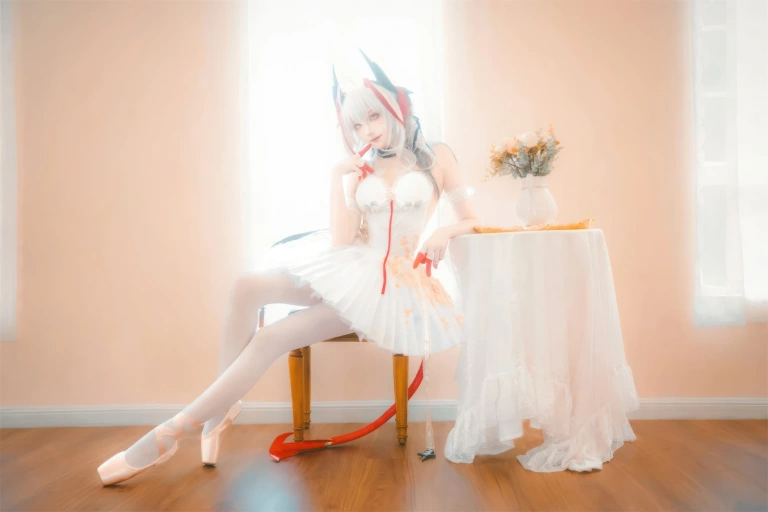瓜希酱《明日方舟 w芭蕾》写真图集 15P｜在线预览与图包下载