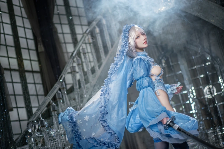 阿包也是兔娘《冰雪2B》写真图集 42P｜在线预览与图包下载