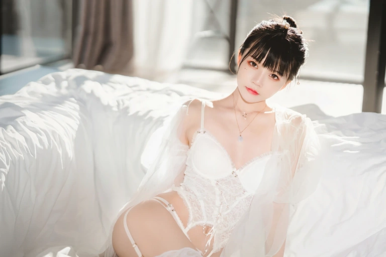 桜桃喵《白纱糖01》写真图集 40P｜在线预览与图包下载