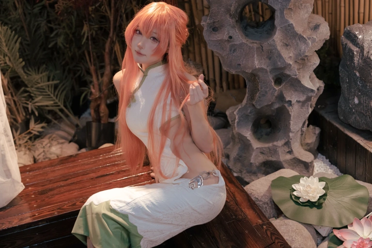 阿包也是兔娘《碧蓝航线 英仙座旗袍》写真图集 30P｜在线预览与图包下载