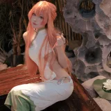 阿包也是兔娘《碧蓝航线 英仙座旗袍》写真图集 30P｜在线预览与图包下载